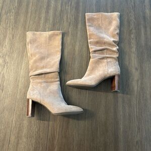 Suede calf boots